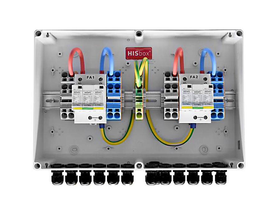 HISbox DC Combiner 1000V Schaltung-2MPPT
