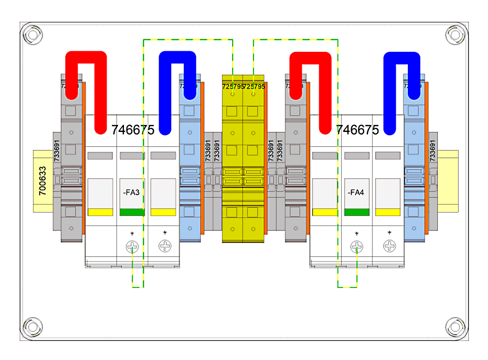 HISbox DC Combiner 1000V Schaltung HISbox DC Combiner 1000V Schaltung