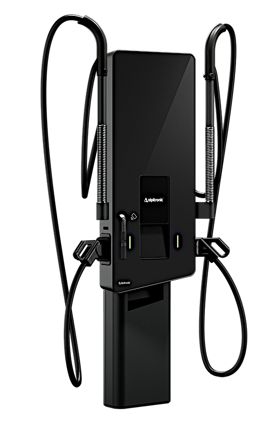 Alpitronic HYC50 Serie 2 50 kW 2x 4,5m Kabel und Sockel bei Spreewatt-2