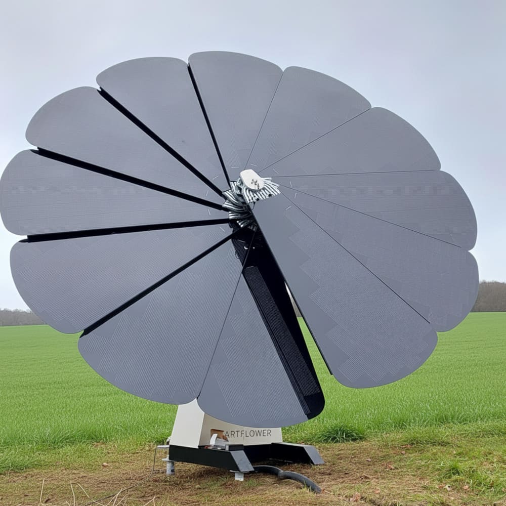 PV-Blume auf einer Wiese errichtet von EMIS Electrics aus Lübbenau 