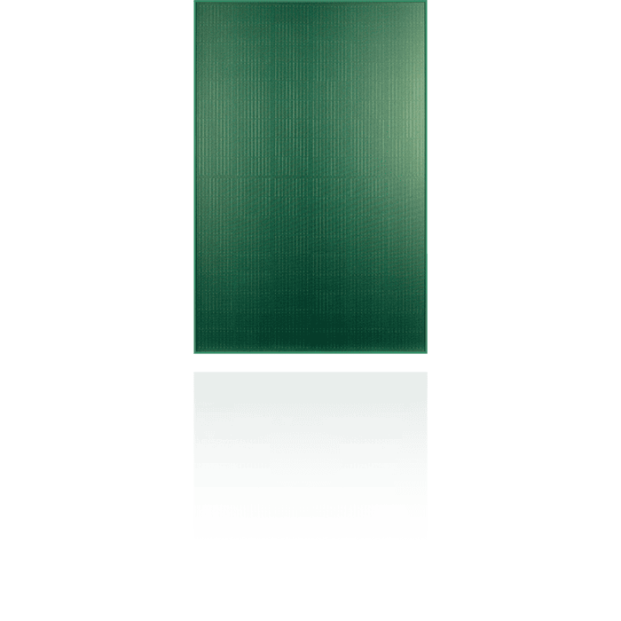 Grünes Photovoltaikmodul bei Spreewatt