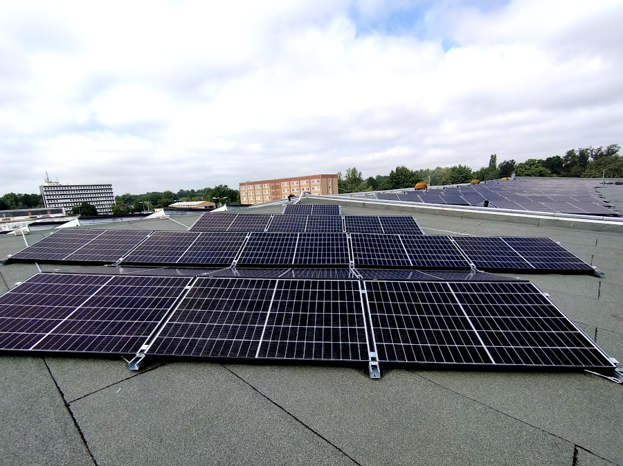 PV-Anlage auf Gewerbedach in Cottbus